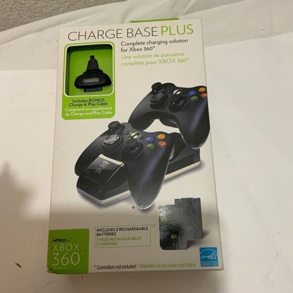 Nyko Charge Base S for Xbox 360 Controllers w 2 Rechargeable Batteries & Charger - Picture 7 of 8